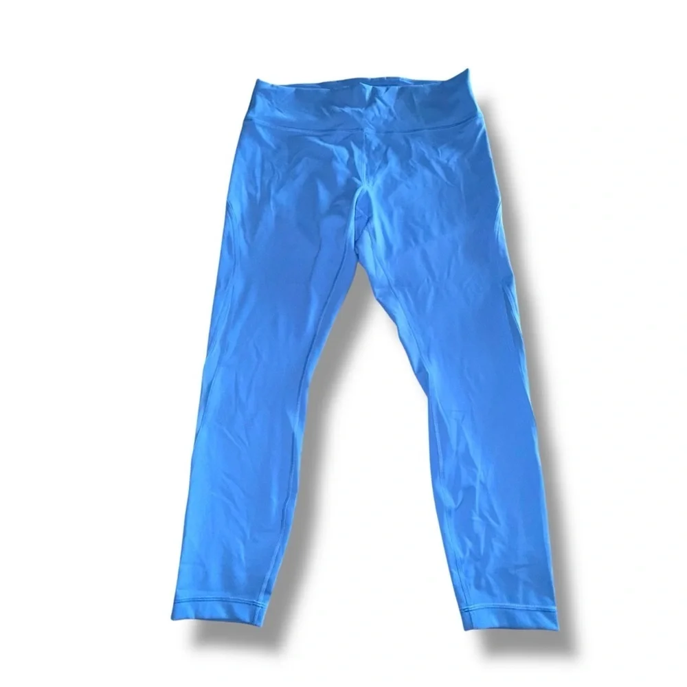 NWT LULULEMON Wunder Train Mesh Panel High-Rise Leggings 25” - Pool Blue 14